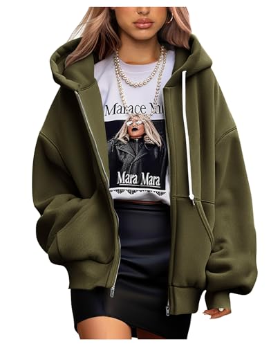 PRETTYGARDEN Women's Y2K Zip Up Hoodie Jacket