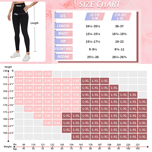 Black High Waisted Leggings with Pockets for Women