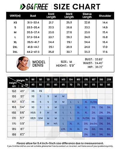 G4Free Women's Sun Protection Long Sleeve Workout Shirt