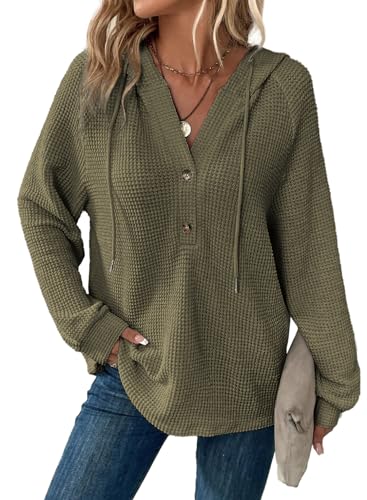 Dokotoo Women's Oversized Hooded Sweatshirt in Green