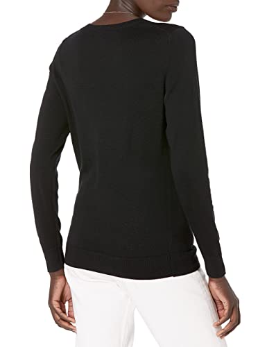 Women's Lightweight Crewneck Sweater, Plus Size, Black