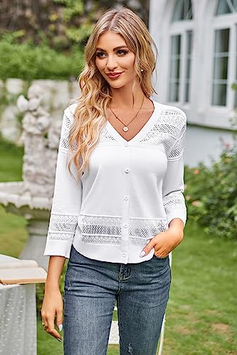 Grace Karin White Cropped Crochet Shrug Sweater