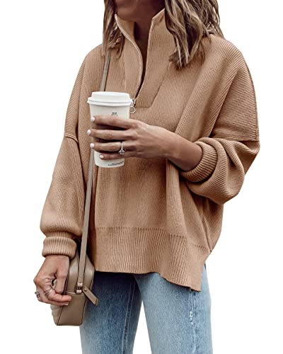 Imily Bela Women's Oversized Ribbed Tunic Sweater