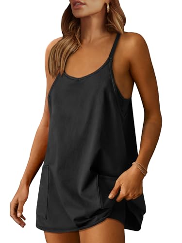 Trendy Black Summer Mini Romper Dress for Women