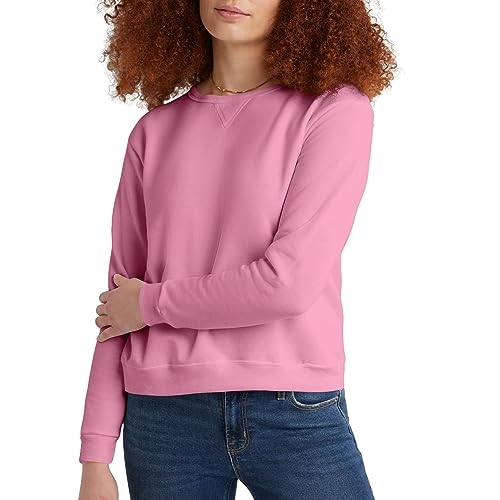 Hanes EcoSmart Fleece Pullover - Spirited Pink Sweatshirt