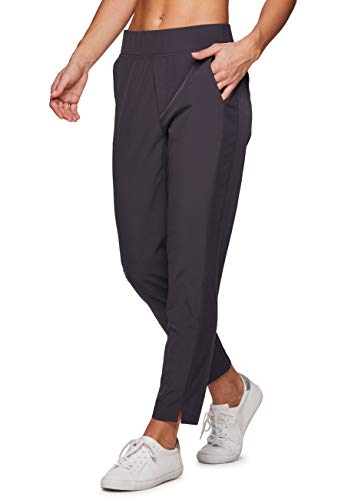 RBX Women's Quick-Dry Woven Ankle Pants - Charcoal