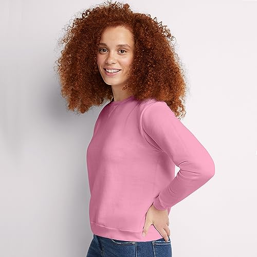 Hanes EcoSmart Fleece Pullover - Spirited Pink Sweatshirt