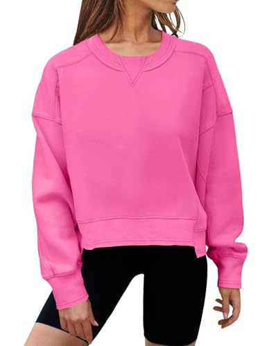 MEROKEETY Women's Y2K Rose Crop Workout Hoodie