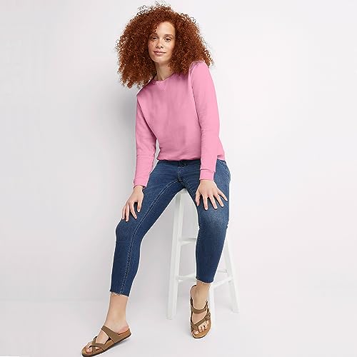 Hanes EcoSmart Fleece Pullover - Spirited Pink Sweatshirt