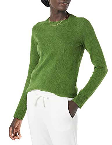 Green Soft Touch Long-Sleeve Crewneck Sweater, Size Medium