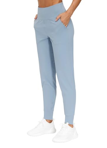 Women's Lightweight Tapered Jogger Pants in Denim Blue