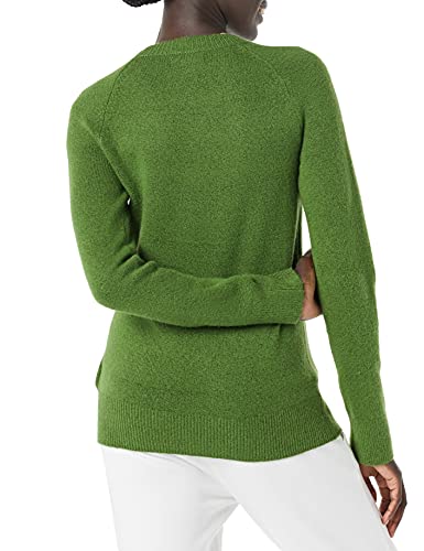 Green Soft Touch Long-Sleeve Crewneck Sweater, Size Medium