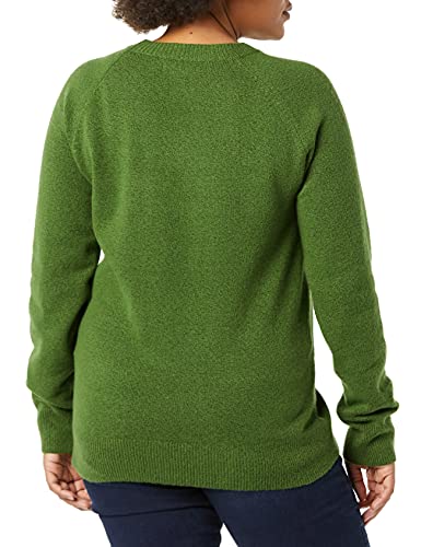 Green Soft Touch Long-Sleeve Crewneck Sweater, Size Medium