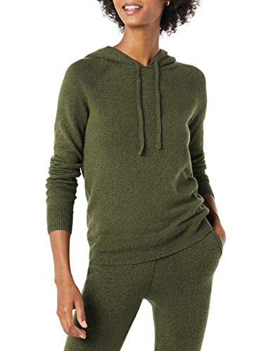 Women's Olive Soft Touch Hooded Sweater, Small Size