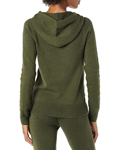 Women's Olive Soft Touch Hooded Sweater, Small Size