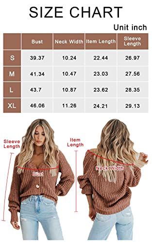 PRETTYGARDEN Women's Chunky Knit Open Front Cardigan