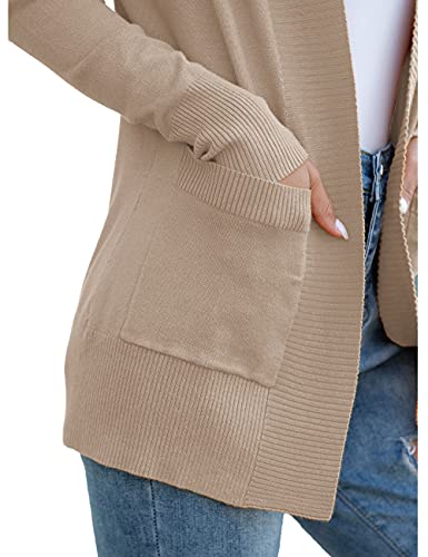 REDHOTYPE Women's Camel Heather Cardigan with Pockets