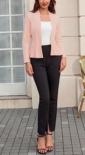 Light Pink Knit Cardigan - Women's Casual Style