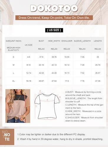 Dokotoo Color Block Short Top Blouse Green Medium