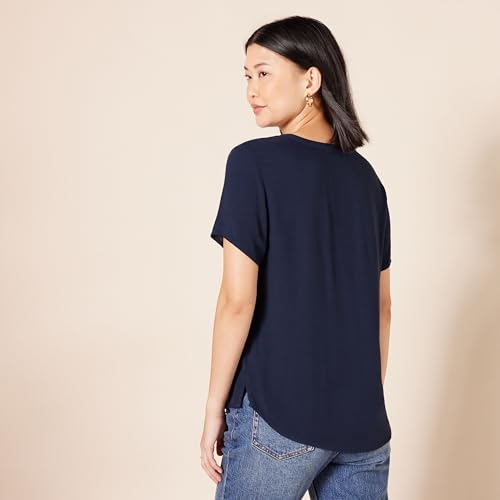 Navy Woven Blouse for Women - X-Large Size