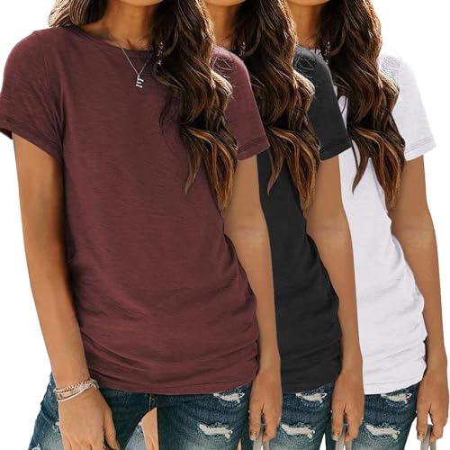 Women's Summer Crewneck T-Shirts: Trendy, Loose Fit Tops