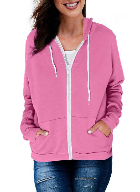 Dokotoo Women's Pink Oversized Hoodie Coat 2024 Fashion