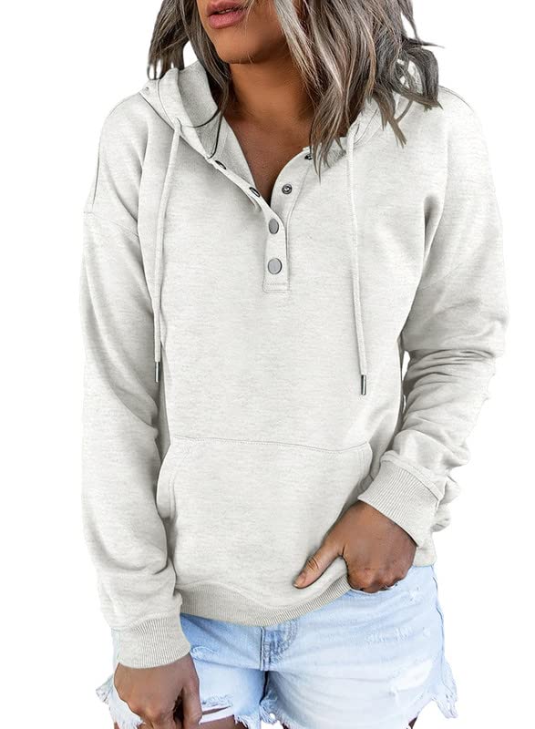 Dokotoo Women's Fashion Hooded Sweatshirt with Pockets Gray