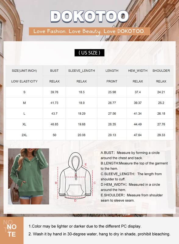Dokotoo Women's Fashion Hooded Sweatshirt with Pockets Gray