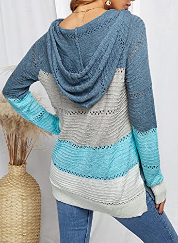 Blue Women's Fashion Hoodie Jacket Sweatshirt Windbreaker