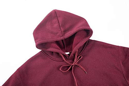 Aganmi Fashion Friend Graphic Hoodie in Wine Red