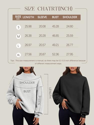 Queen Oversized Fleece Hoodie Turtleneck Pullover Sweater Grey