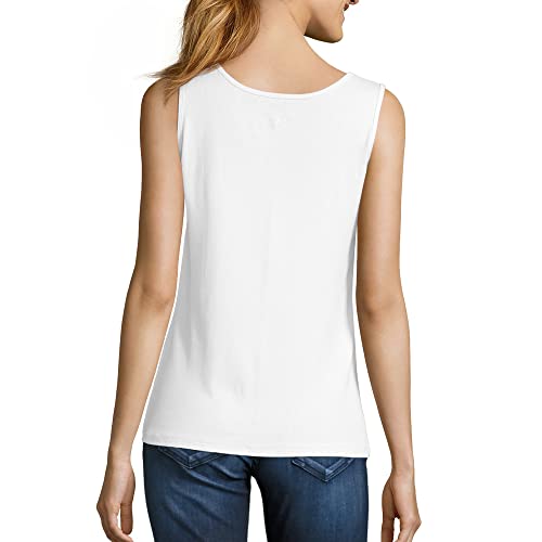 White Hanes Womens Tank Shirt, 1 Pack, X-Large