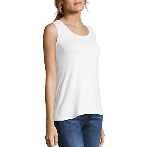 White Hanes Womens Tank Shirt, 1 Pack, X-Large