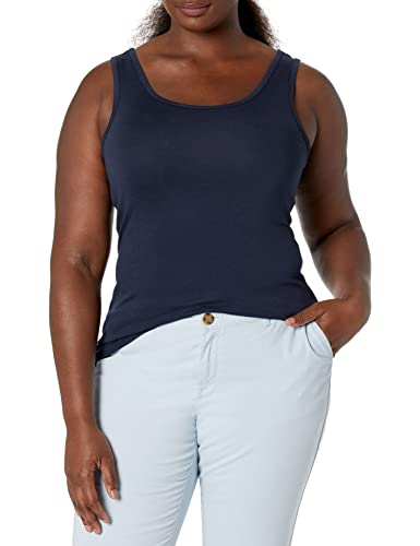 Women's Slim-Fit Tank Tops, 2-Pack, Navy/Red, Large