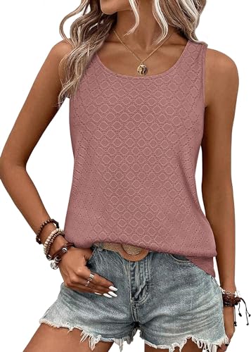 KIRUNDO Women's Eyelet Tank Tops - Summer Collection
