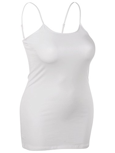 Emmalise Women's Basic Long Camisole Set - Black/White, Medium