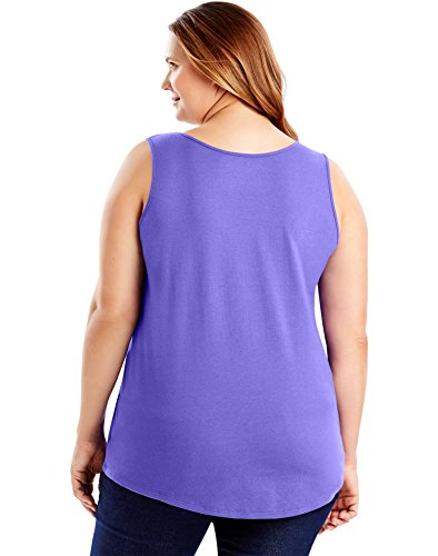 Petal Purple Tank Top 1X - Plus Size Women's