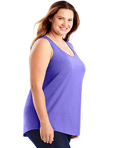 Petal Purple Tank Top 1X - Plus Size Women's