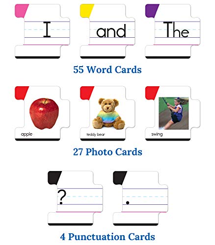 86-Piece Sentence Building Toy for Speech Therapy, Kindergarten
