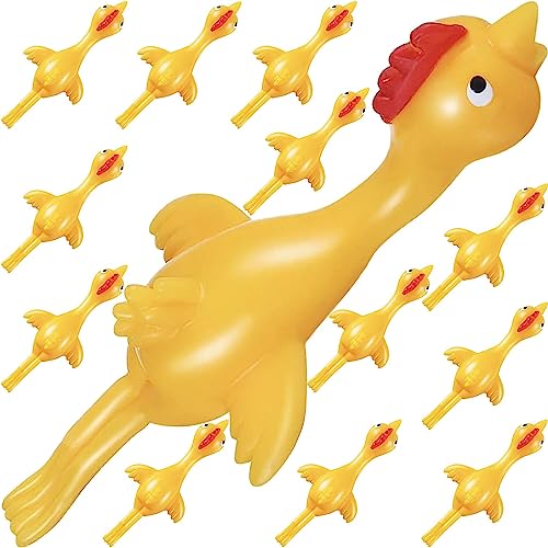 Flying Rubber Chicken Slingshot Toy 12-Pack