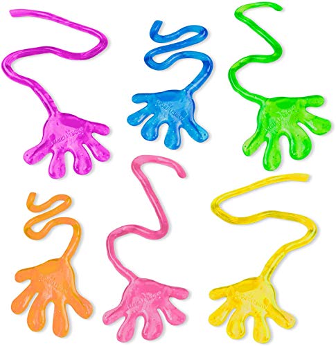 72 Count Glitter Mini Sticky Hands Party Favors