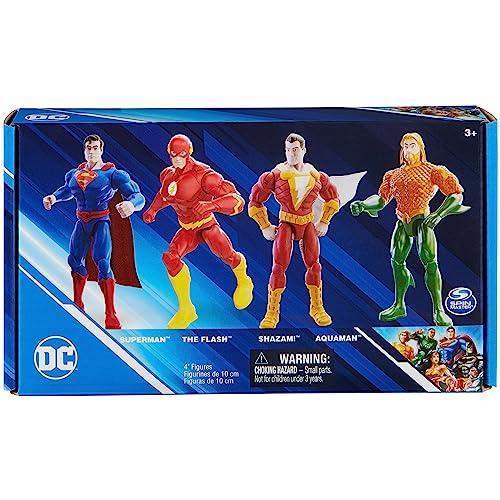 4-Pack DC Comics Superhero Action Figures for Kids