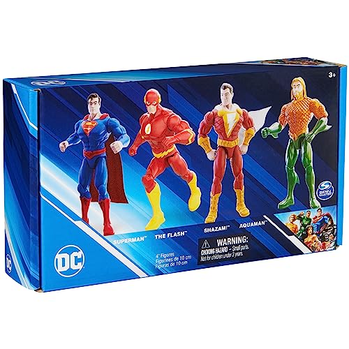 4-Pack DC Comics Superhero Action Figures for Kids
