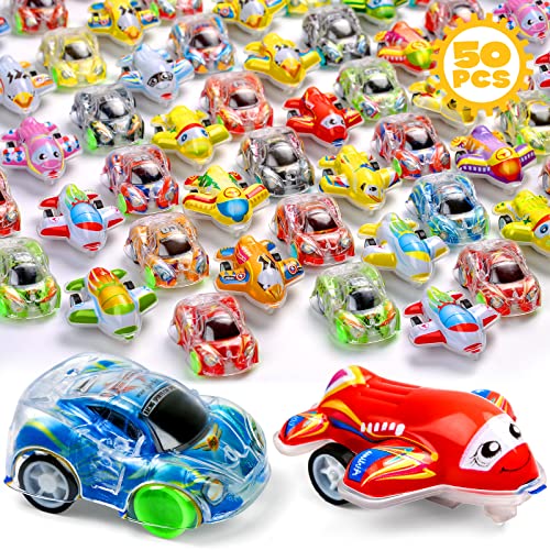 50 Mini Toy Cars for Kids' Party Favors