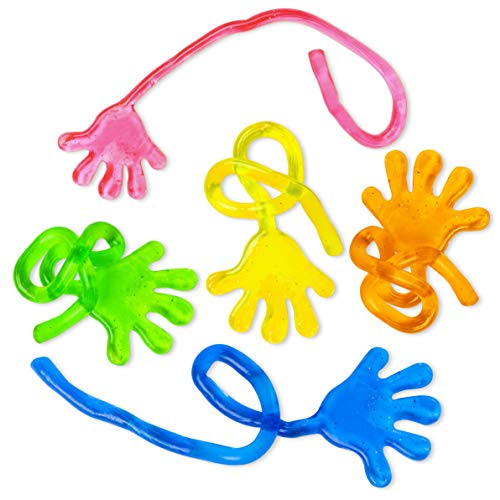 72 Count Glitter Mini Sticky Hands Party Favors