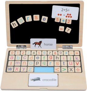 BEKILOLE My First Laptop and Drawing Board Toy