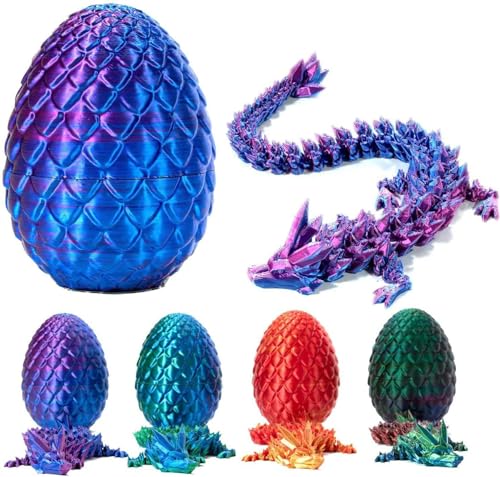 Dragon in Egg Figurine: Articulated, Flexible Joints, Home Decor