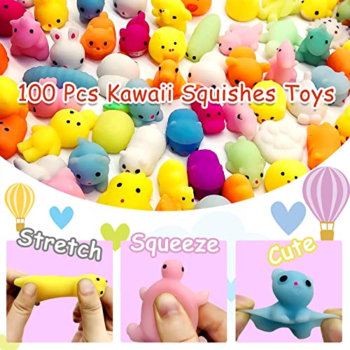 100 Pcs Kawaii Squishies - Sensory Stress Relief Toy