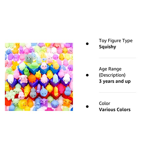100 Pcs Kawaii Squishies - Sensory Stress Relief Toy
