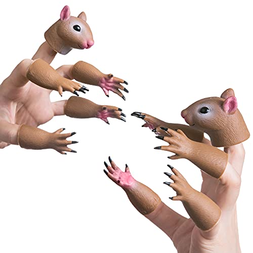 AQKILO® Squirrel Finger Puppet Set - Theater Props, Novelty Toys